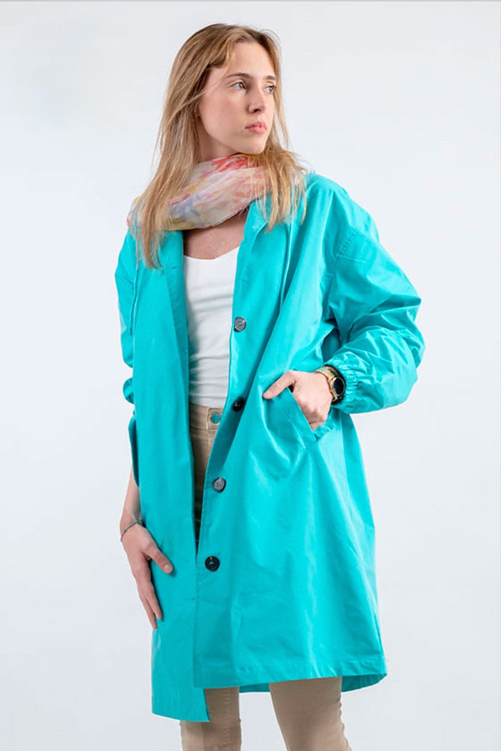 ELECTRIC CYAN WINDBREAKER