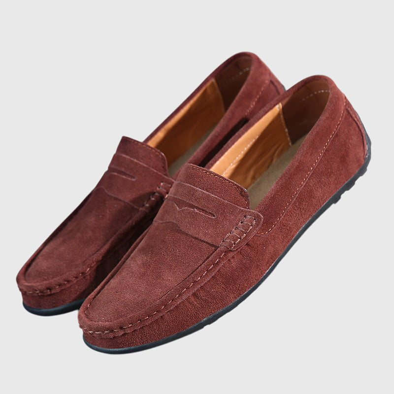 CATHY – SUEDE PENNY LOAFERS