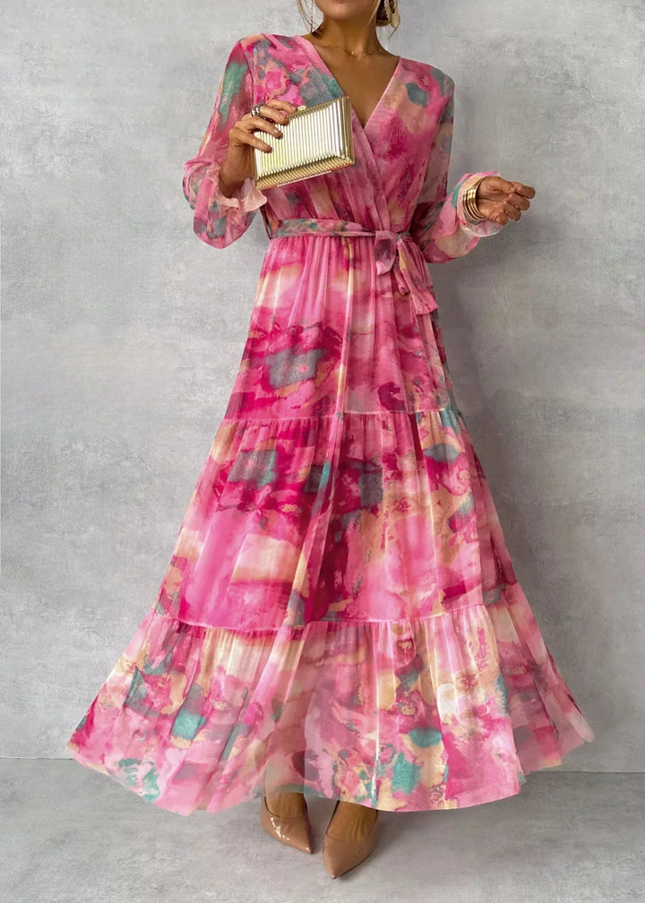 Felicity - Elegant Floral Swing Maxi Dress