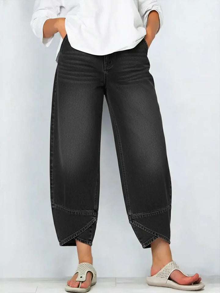 HARPER – MODERN PANTS WITH CROSSED HEM