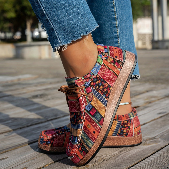 ADELINE – VIVID PATCHWORK COMFORT SNEAKERS