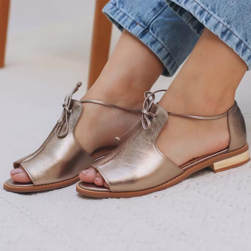 VALESKA - STRAP-STYLE VEGAN LEATHER SANDALS
