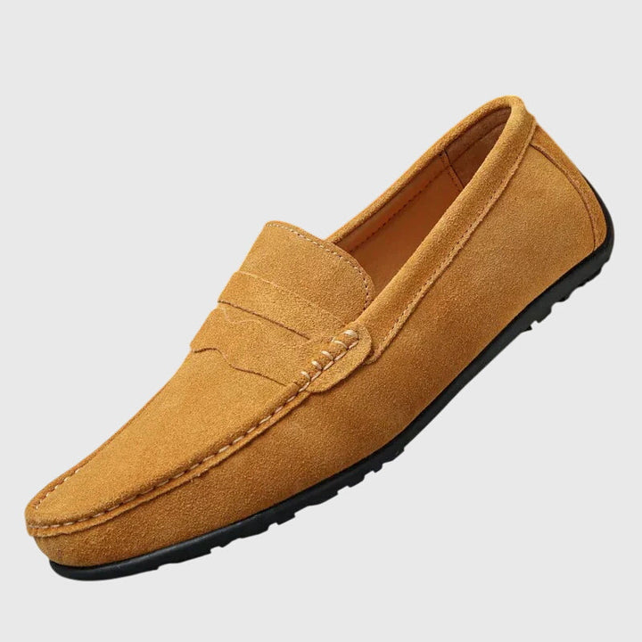 CATHY – SUEDE PENNY LOAFERS