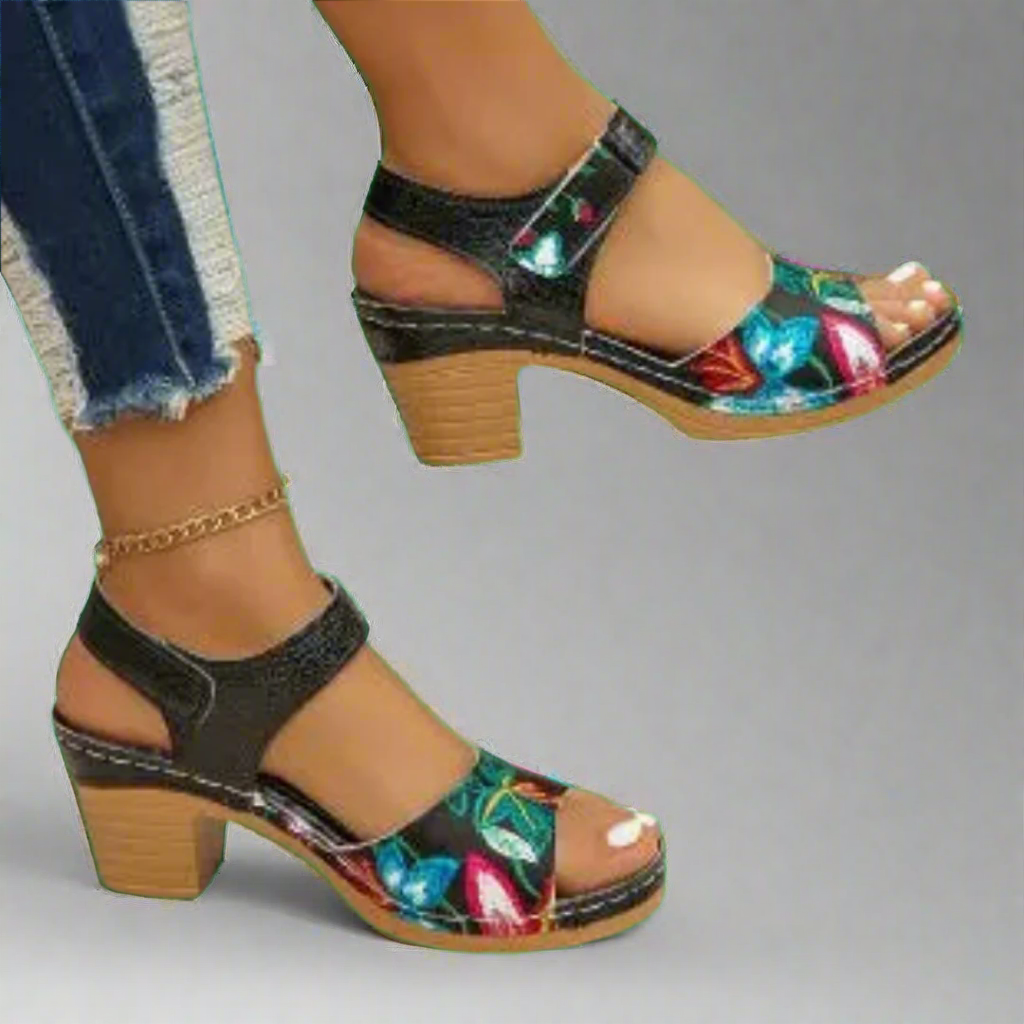 Marisa | Artisan Peep-Toe Sandals Crafted from High-Quality Materials