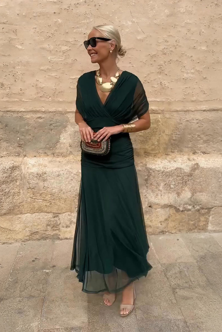 Alison™ | Elegant V-neck Fantasy Party Maxi Dress