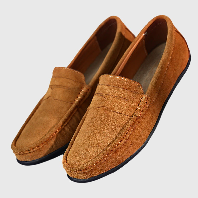CATHY – SUEDE PENNY LOAFERS