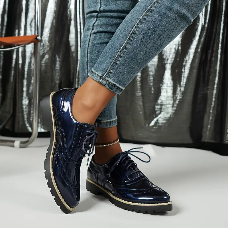 Teddy™ Glossy Brogue Orthopedic Shoes