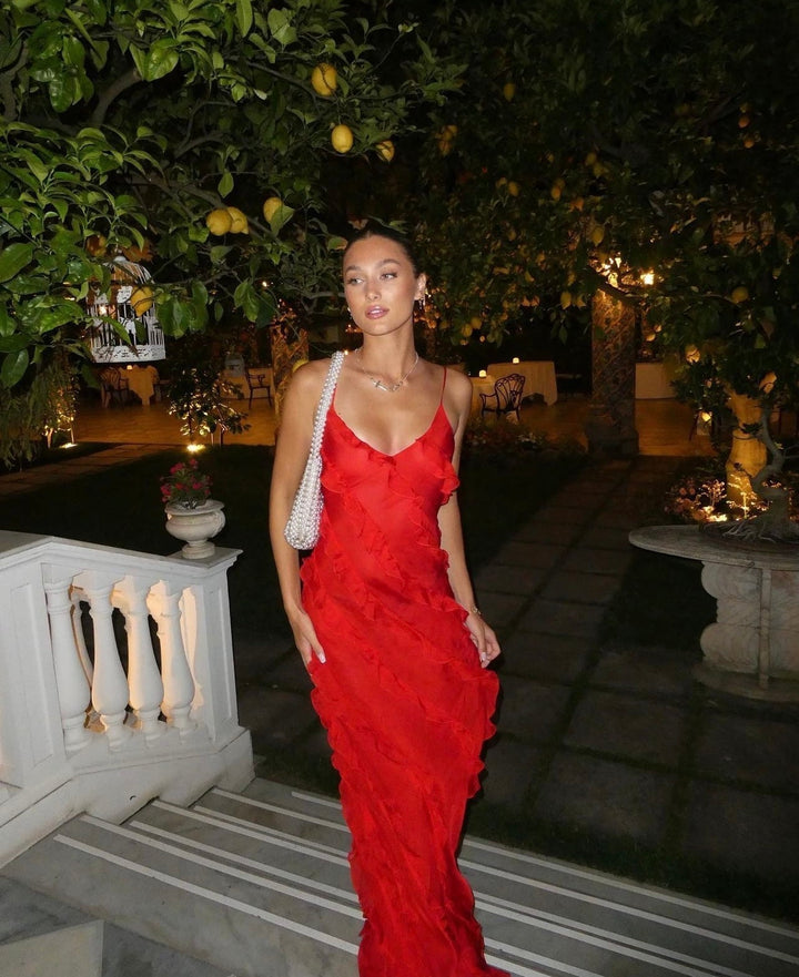 Aliza | Ruffled Maxi Dress