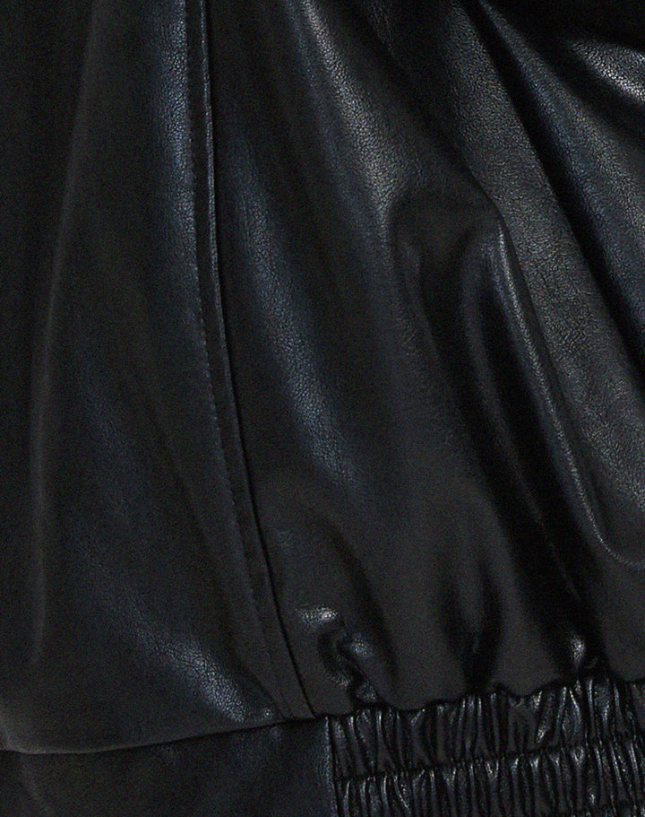 Sophia | Oversized PU Leather Jacket for Women – Fashionable Look, High-Quality Faux Leather