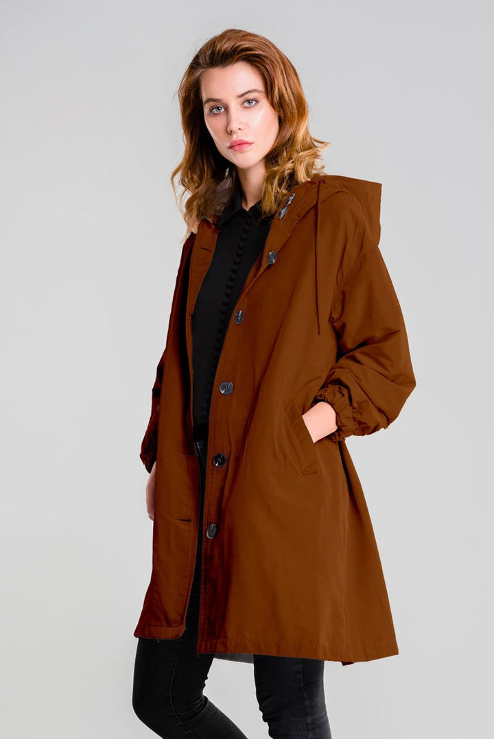 BURNT BROWN WINDBREAKER