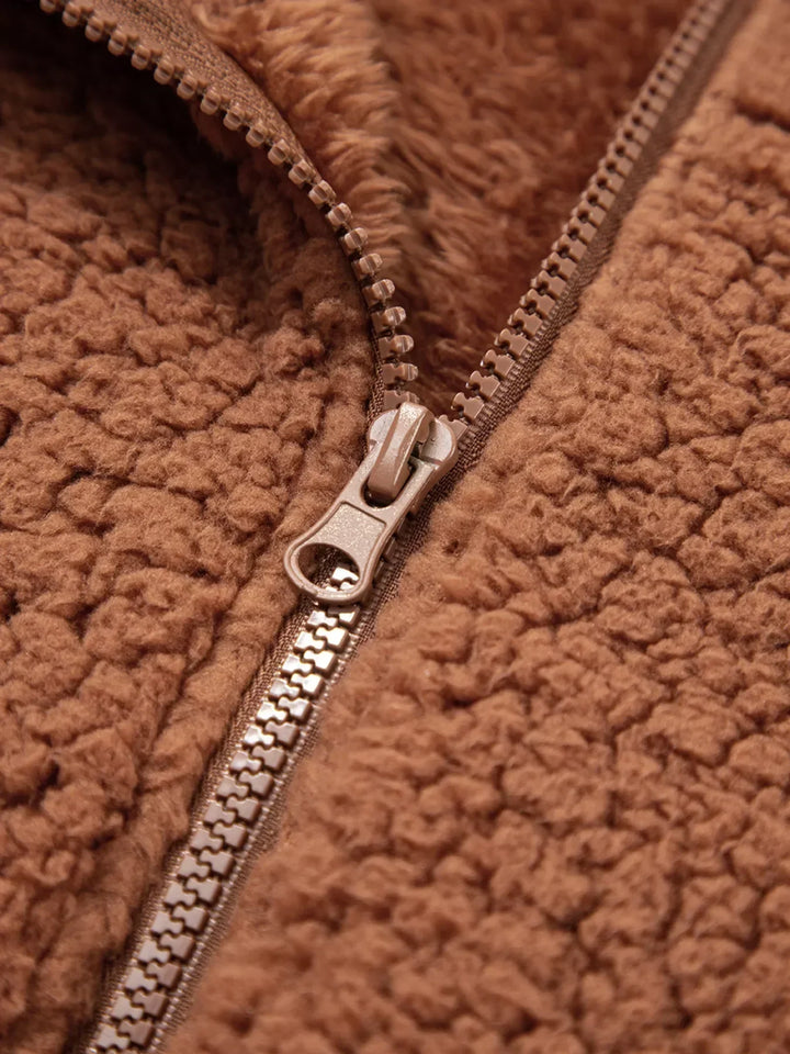 Marjorie | Women's Relaxed Fit Zip Up Teddy Jacket