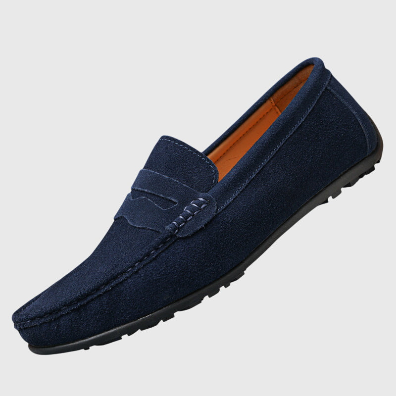 CATHY – SUEDE PENNY LOAFERS
