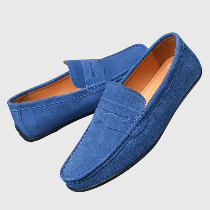 CATHY – SUEDE PENNY LOAFERS