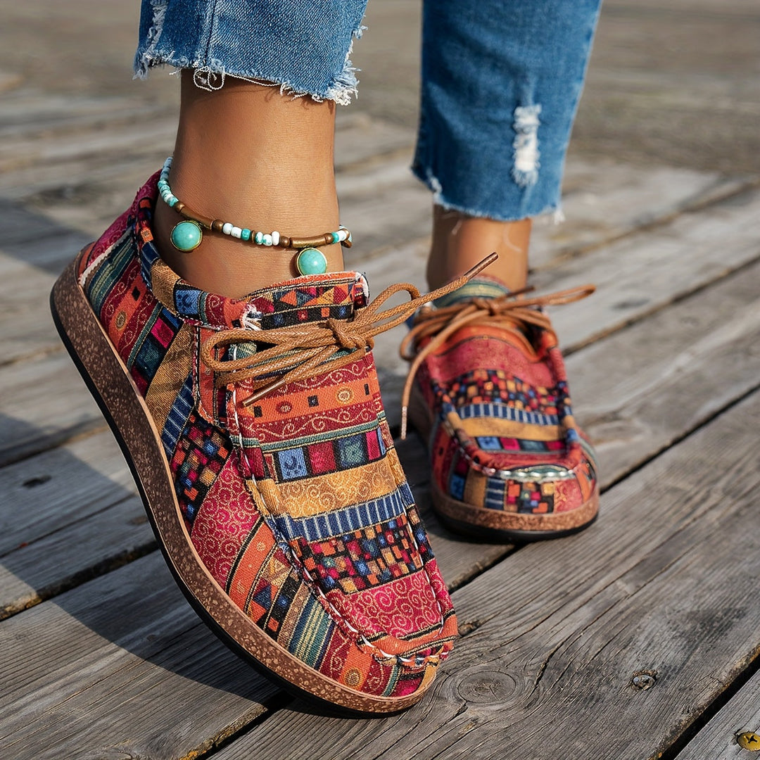 ADELINE – VIVID PATCHWORK COMFORT SNEAKERS