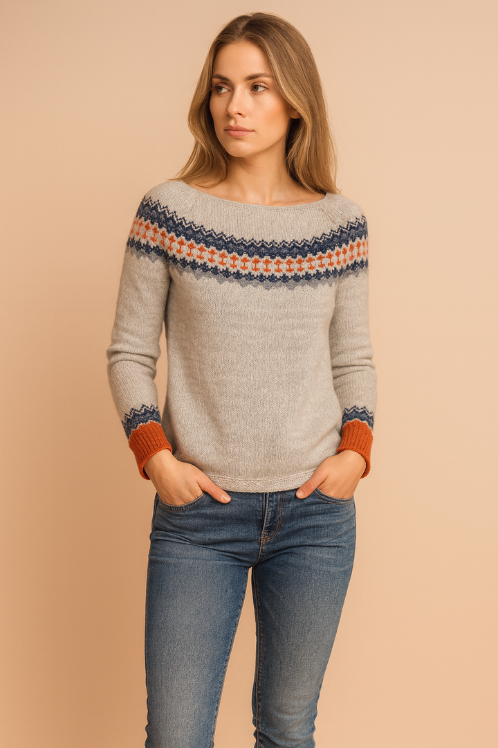 Boho Pattern Pullover | Geometric Pattern Sweater