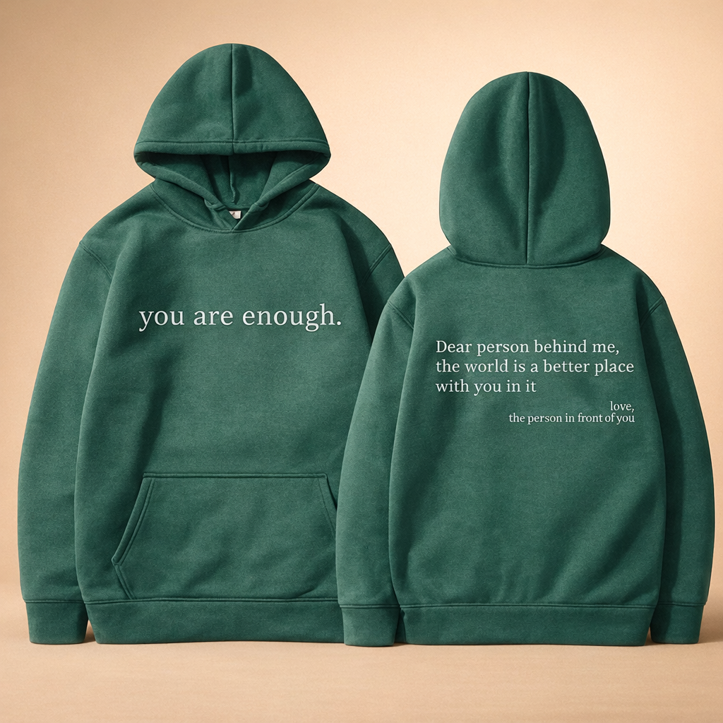 Lena | Oversized hoodie with motivational slogan