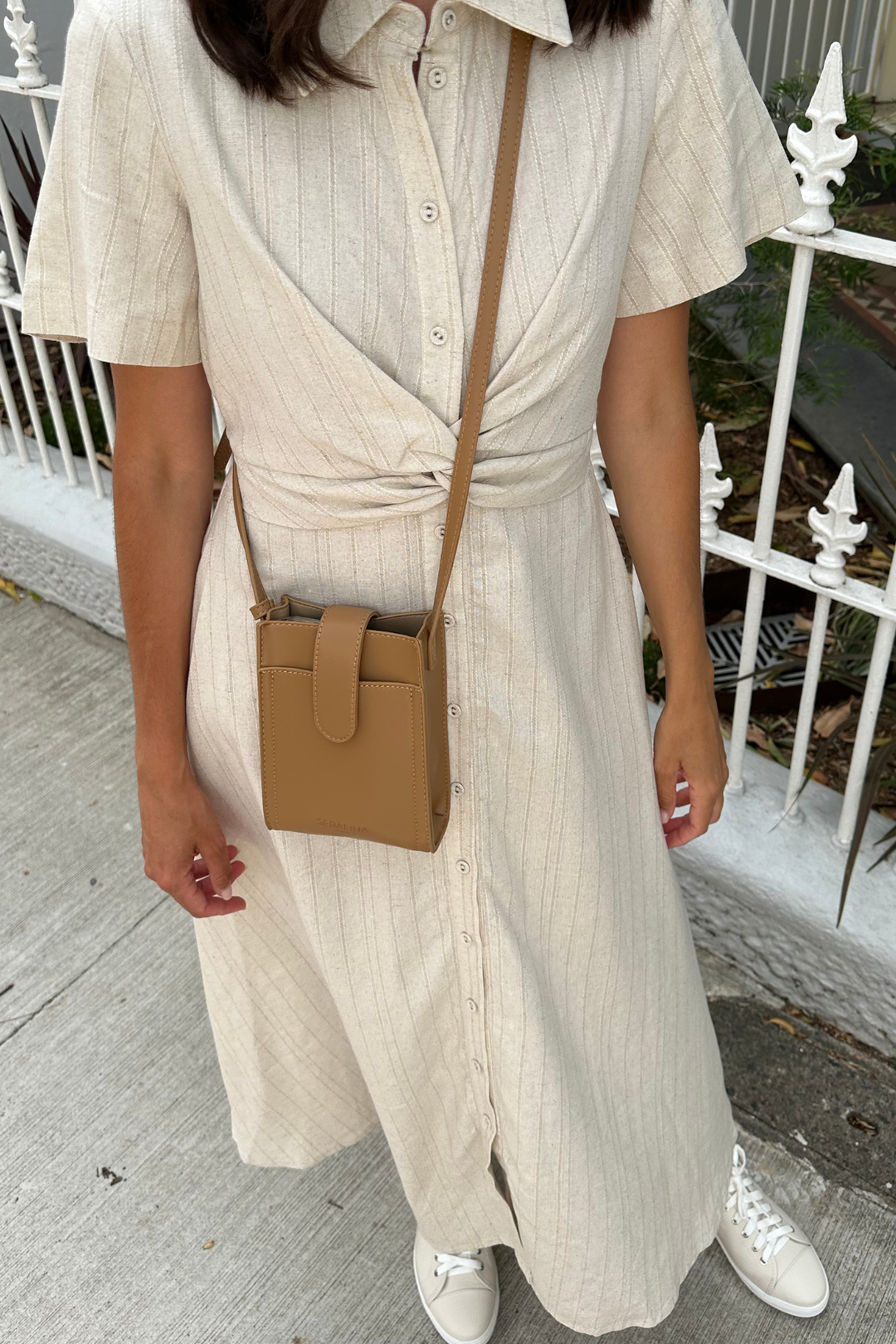Crossbody Sling Bag - Tan