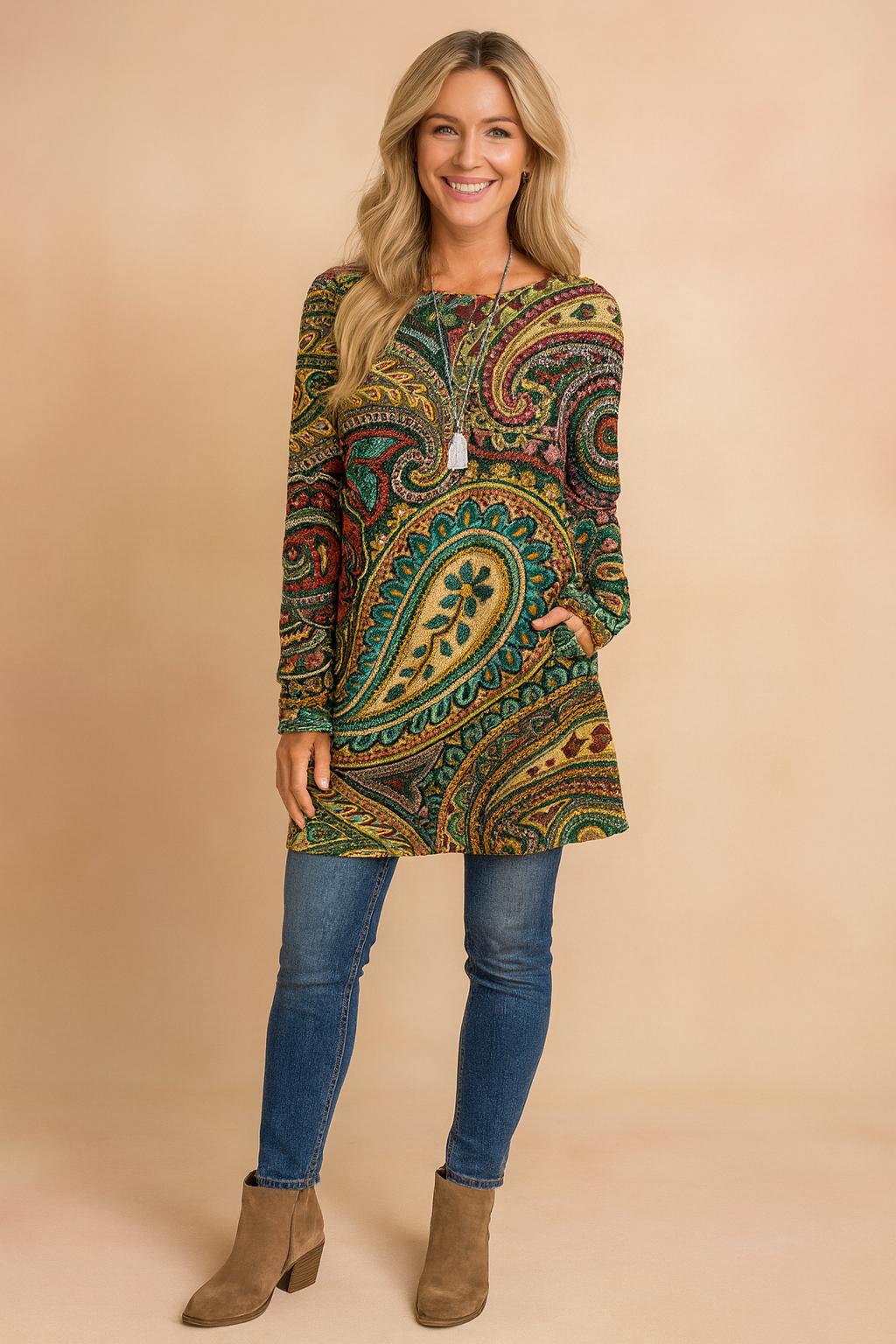 Eliza | Paisley Print Sweater