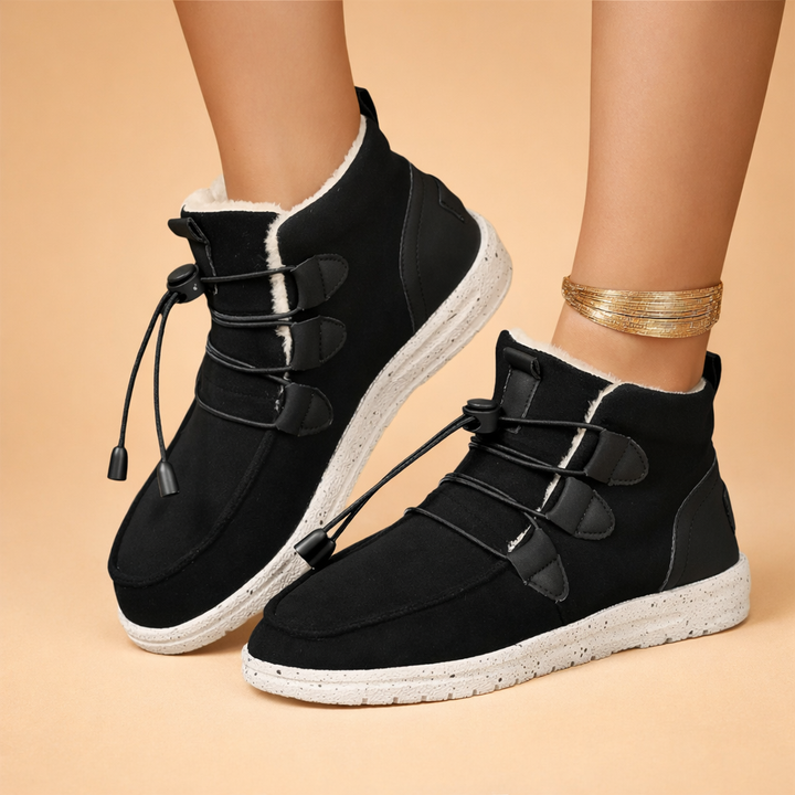 Magda | Women’s Cozy Fleece-Lined Sneaker Boots with Comfortable Rubber Sole