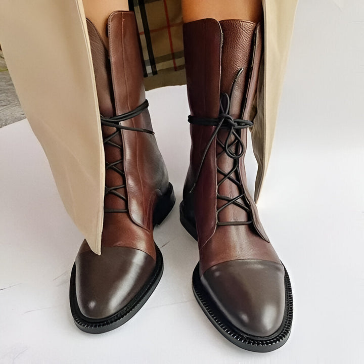 Isabella™ - Elegant Vegan Leather Heeled Boots