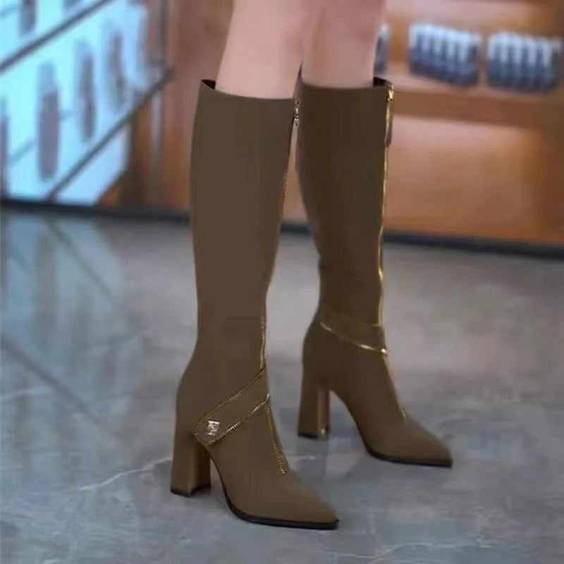 Kinnera – Knee-High Leather Boots