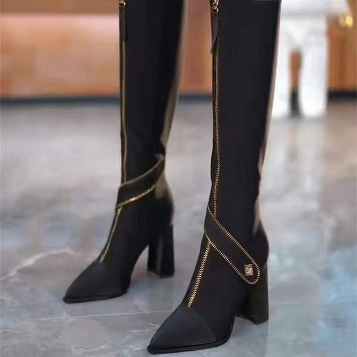 Kinnera – Knee-High Leather Boots