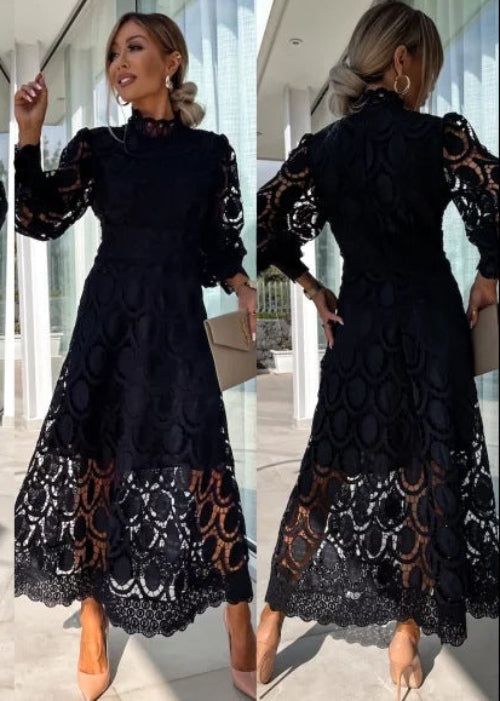 Jasmine Black Lace Dress