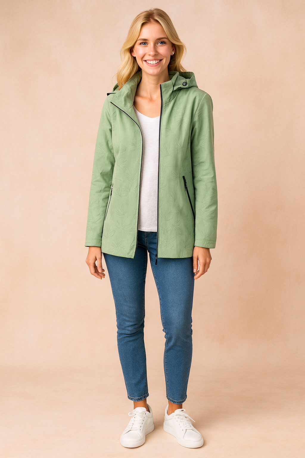 Karina | Winter Jacket with Hood and Fashionable Pattern