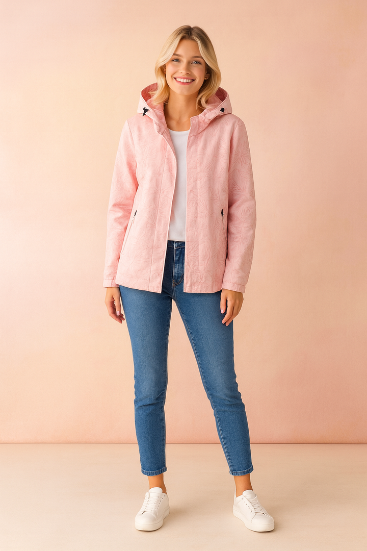 Karina | Winter Jacket with Hood and Fashionable Pattern