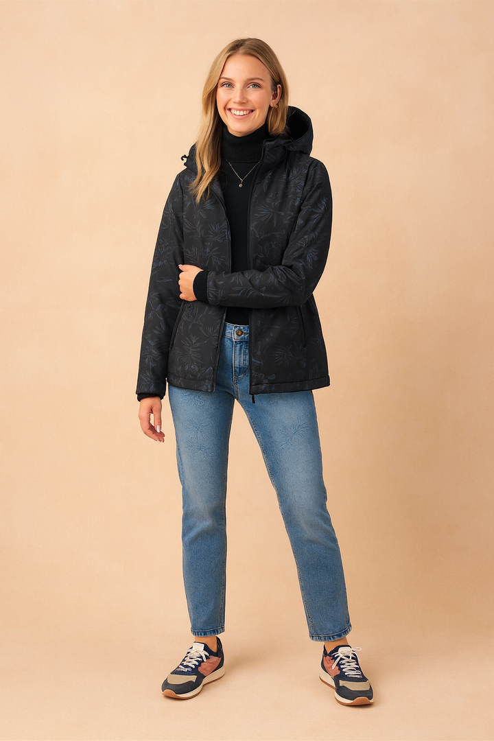 Karina | Winter Jacket with Hood and Fashionable Pattern