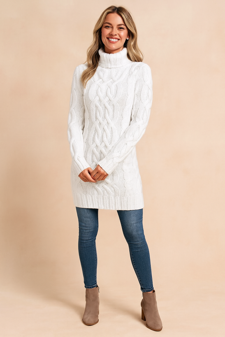 Karolina | Cable-knit turtleneck sweater