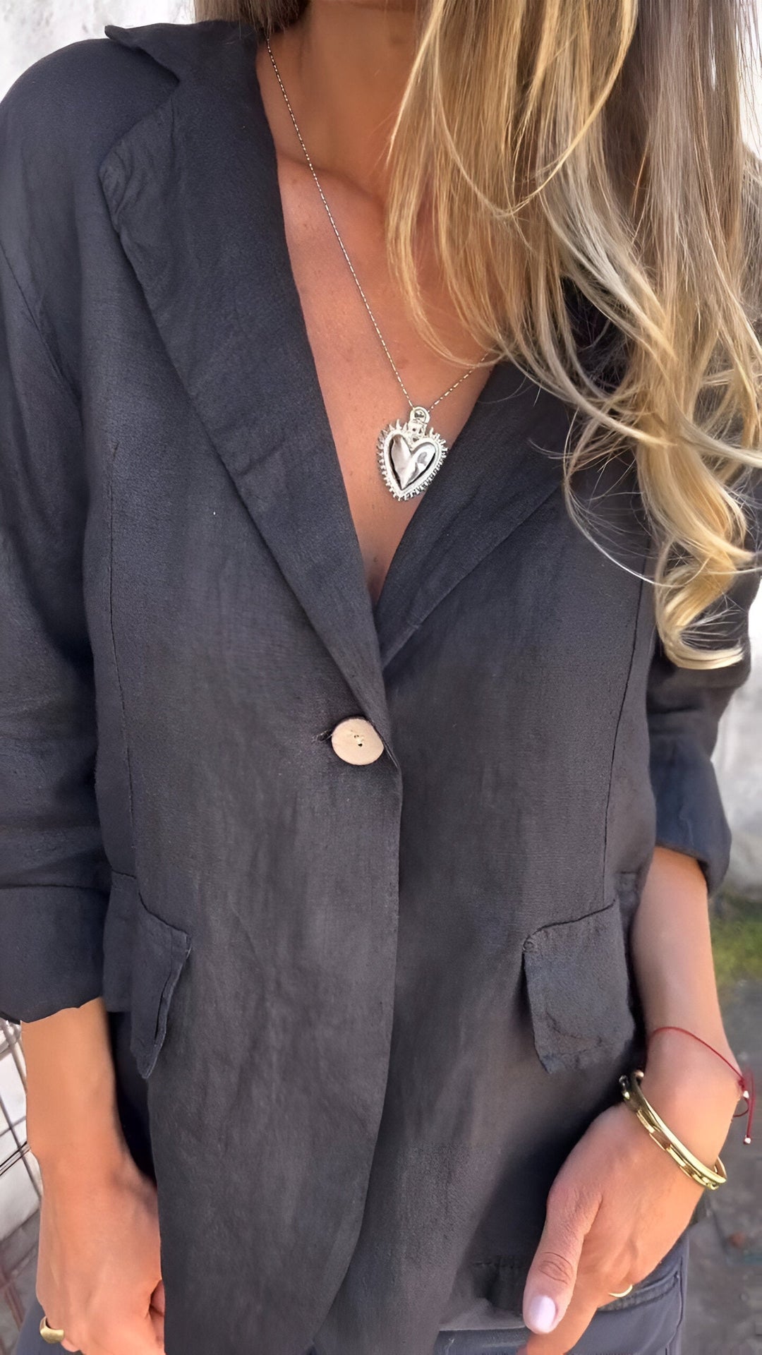 Kessie | Minimalist Blazer for Women, Lightweight Cotton-Linen