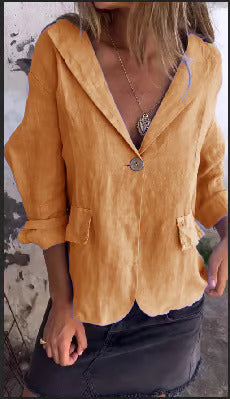 Kessie | Minimalist Blazer for Women, Lightweight Cotton-Linen
