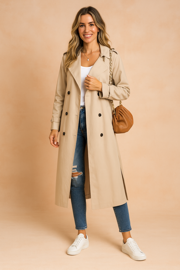 Lena | Long trench coat in urban style