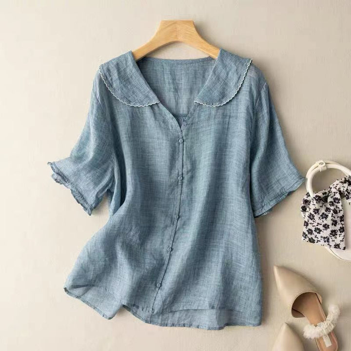 Kristi™ | Vintage Blouse with Button Detail