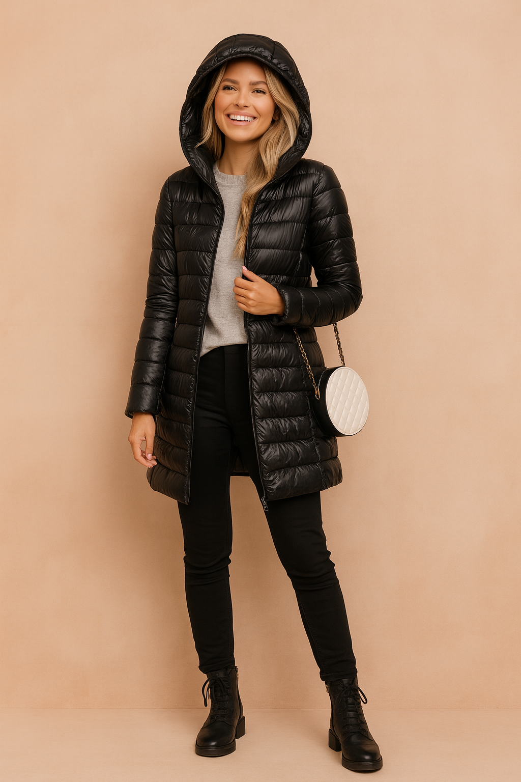 Mira | Long Winter Jacket with Hood