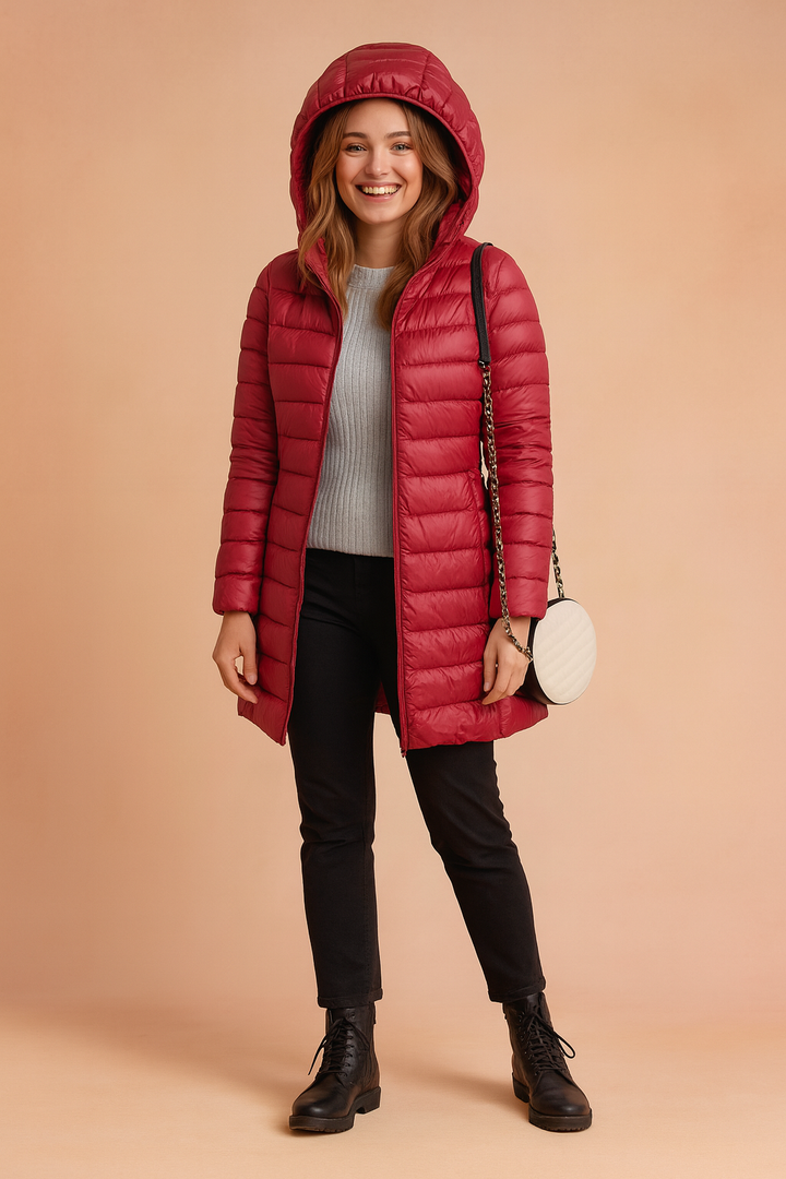 Mira | Long Winter Jacket with Hood