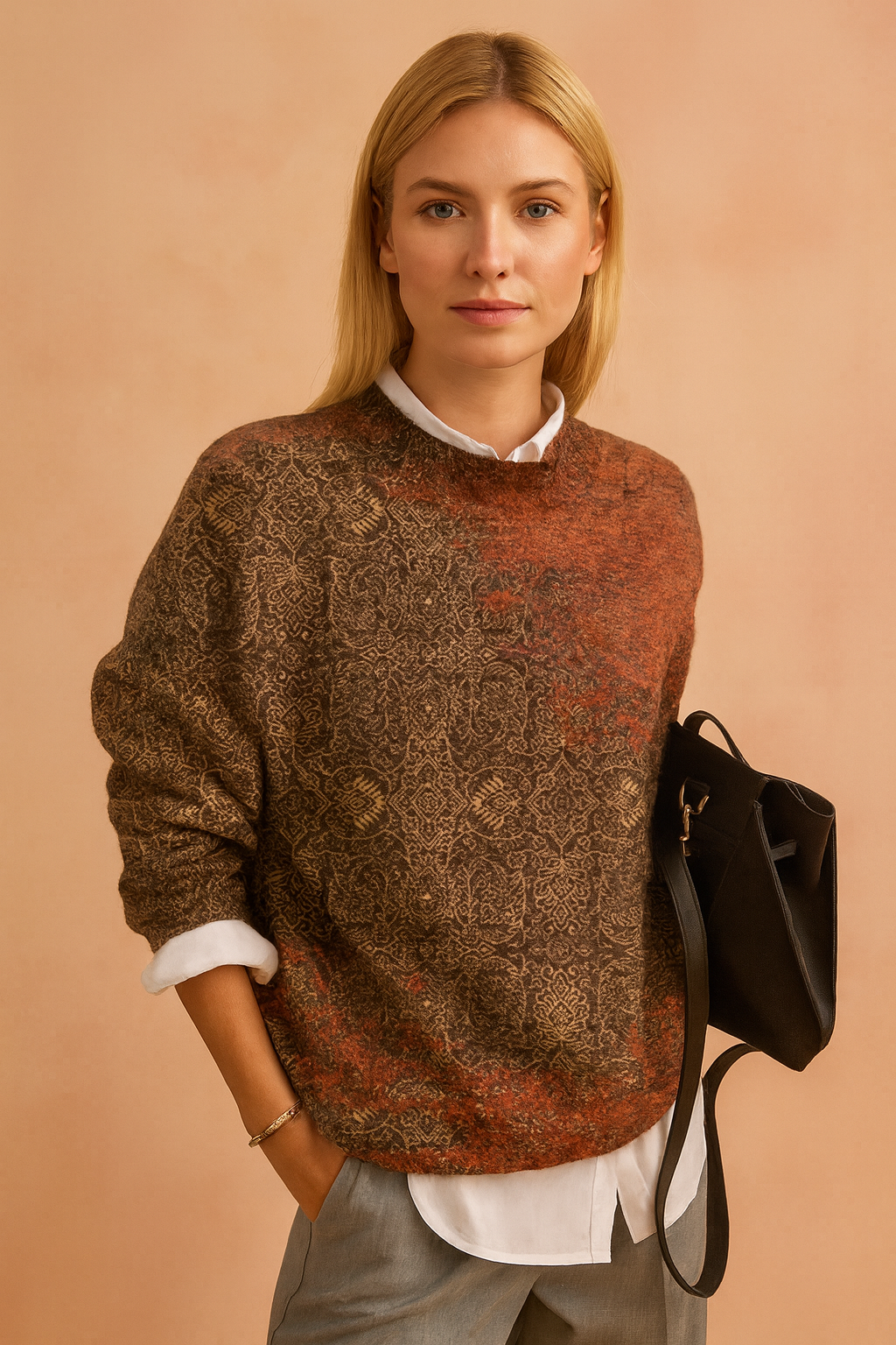 Nadia | Artistic Print Sweater