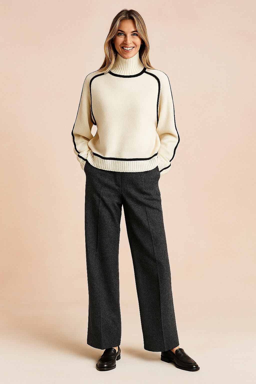 Nadia | Sweater with contrasting trim