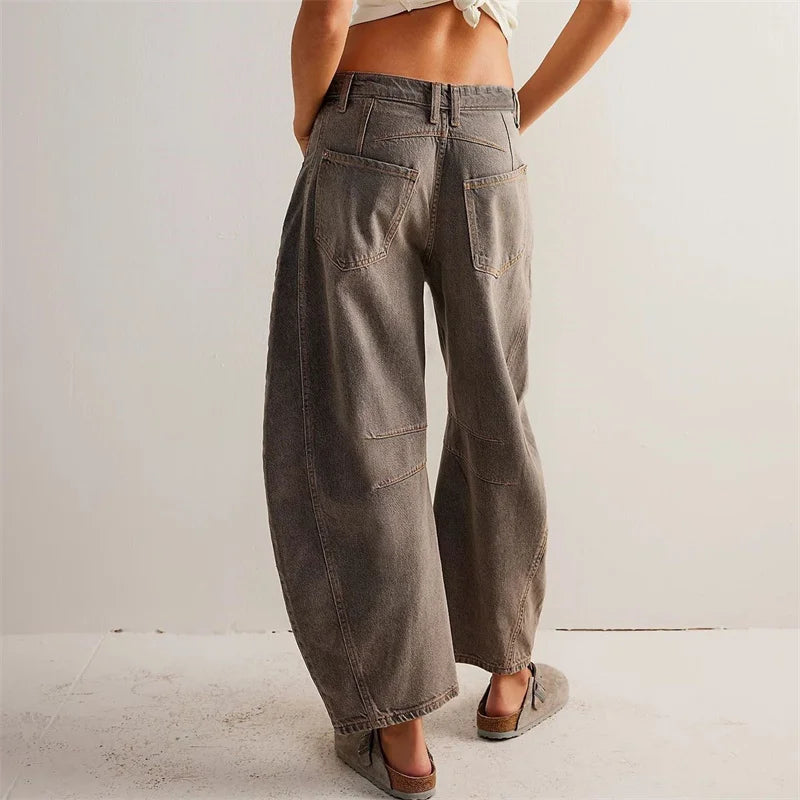 Barrel | Women's High Waist Barrel Leg Jeans Relaxed Fit Denim