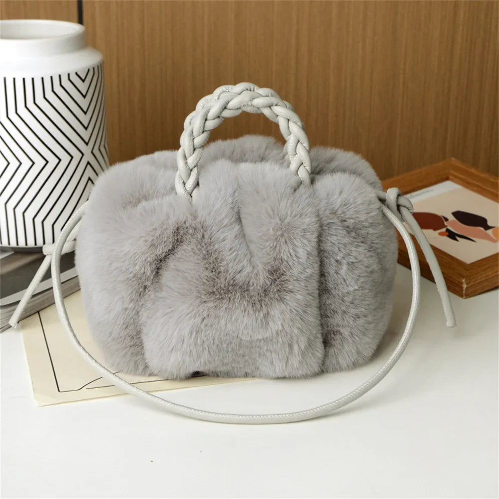 Marilyn | Plush Pumpkin Shoulder Tote