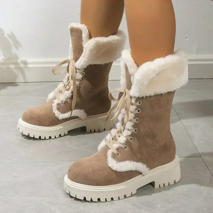 Sienna | Women's Snow Boots – Faux Fur Platform Ankle Boots Warm Winter Boots