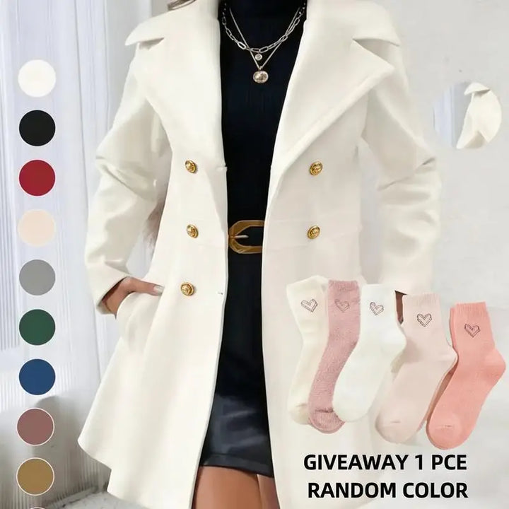 Aria | Women's A-Line Coat Dress – Sleeveless Midi Coat Elegant Style