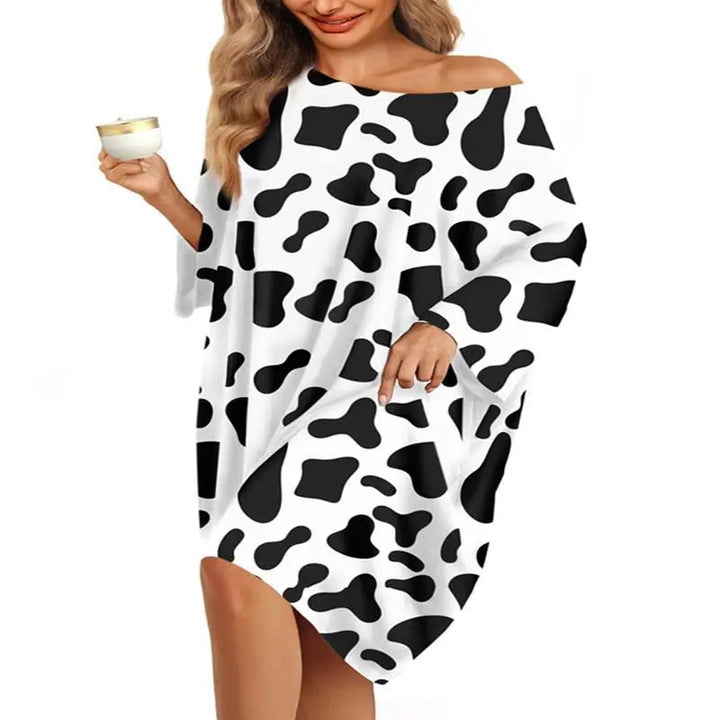 Luna | Women's Bamboo Nightgown – Oversized Sleep Shirt Soft Cotton Sleepwear