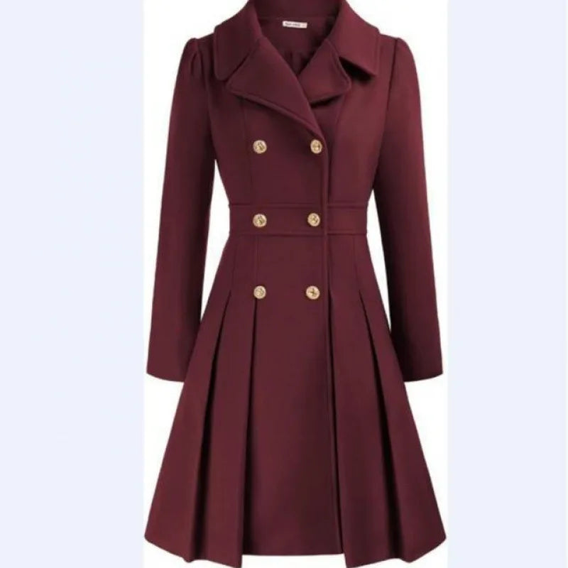 Aria | Women's A-Line Coat Dress – Sleeveless Midi Coat Elegant Style