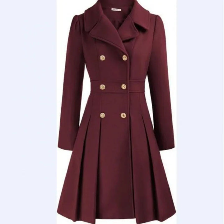 Aria | Women's A-Line Coat Dress – Sleeveless Midi Coat Elegant Style