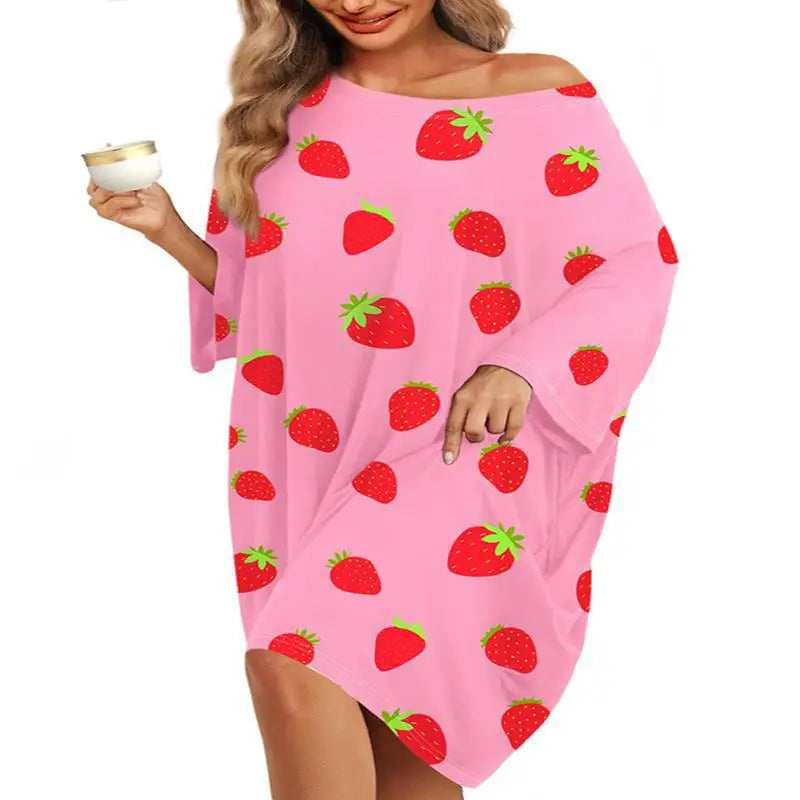 Luna | Women's Bamboo Nightgown – Oversized Sleep Shirt Soft Cotton Sleepwear