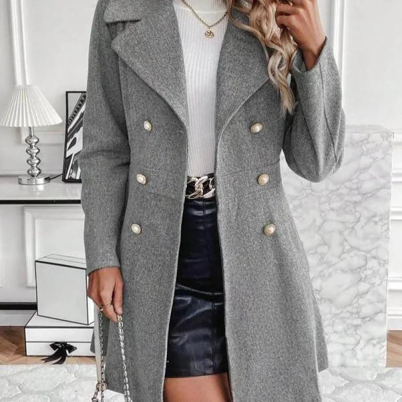 Aria | Women's A-Line Coat Dress – Sleeveless Midi Coat Elegant Style