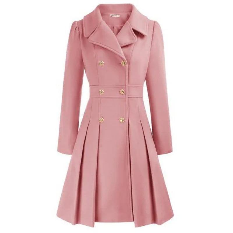Aria | Women's A-Line Coat Dress – Sleeveless Midi Coat Elegant Style