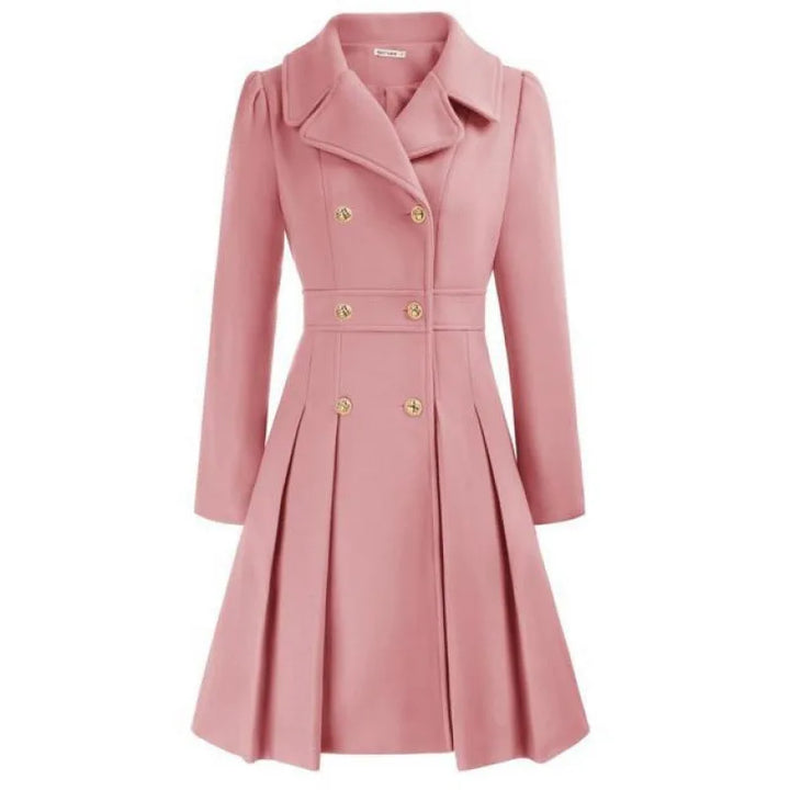 Aria | Women's A-Line Coat Dress – Sleeveless Midi Coat Elegant Style